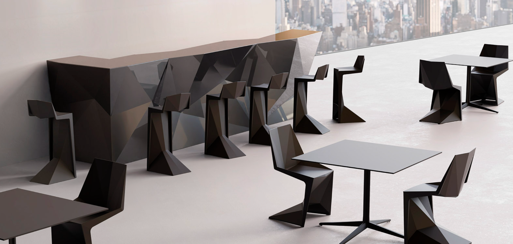 Tabouret de Bar Collection Voxel Extérieur Professionnel Vondom - 4