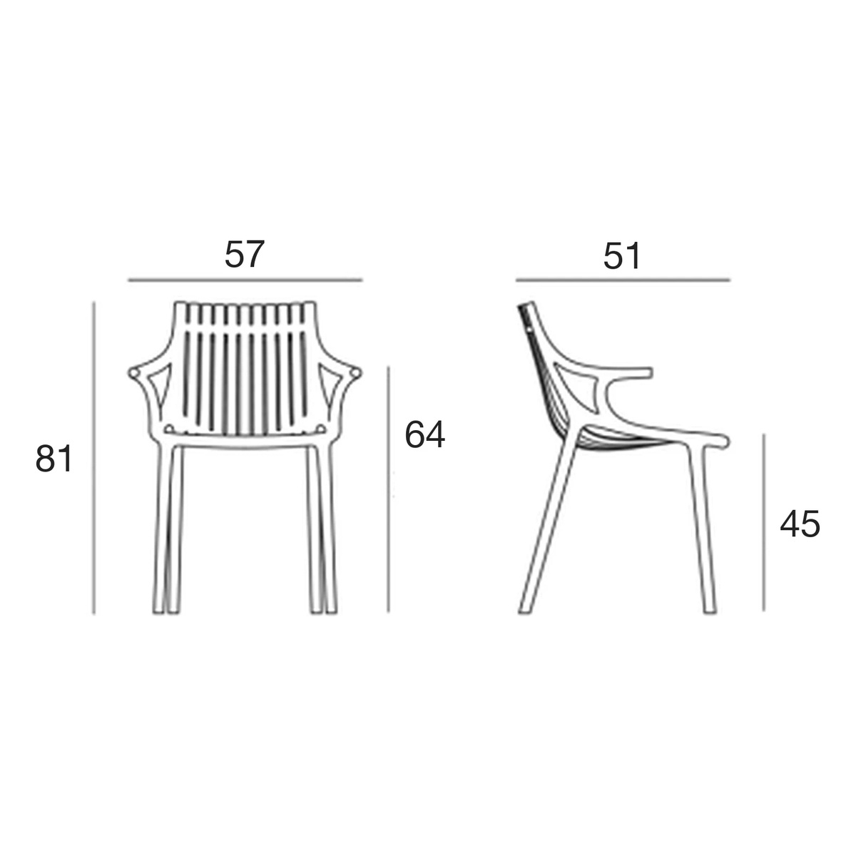 Vondom Collection Ibiza Chair with Arms
