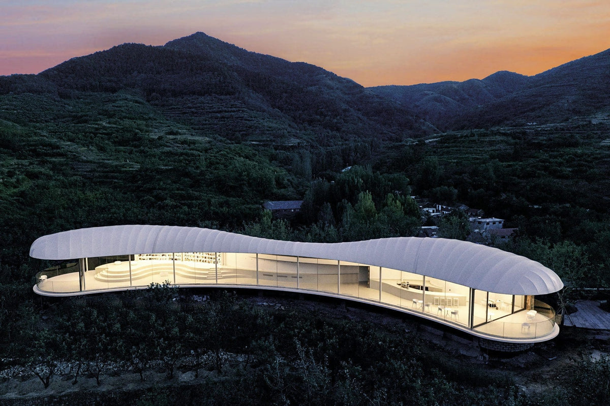 Pavillon Jiunvfeng dans le Shandong meublé du mobilier design Vondom