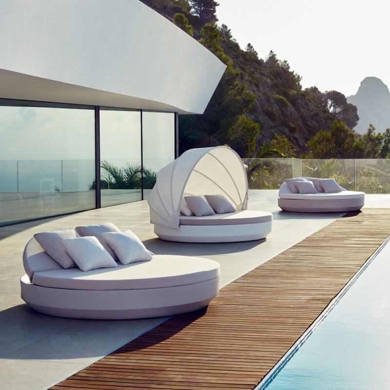 Lit de Jardin Rond & Bain de Soleil Rond