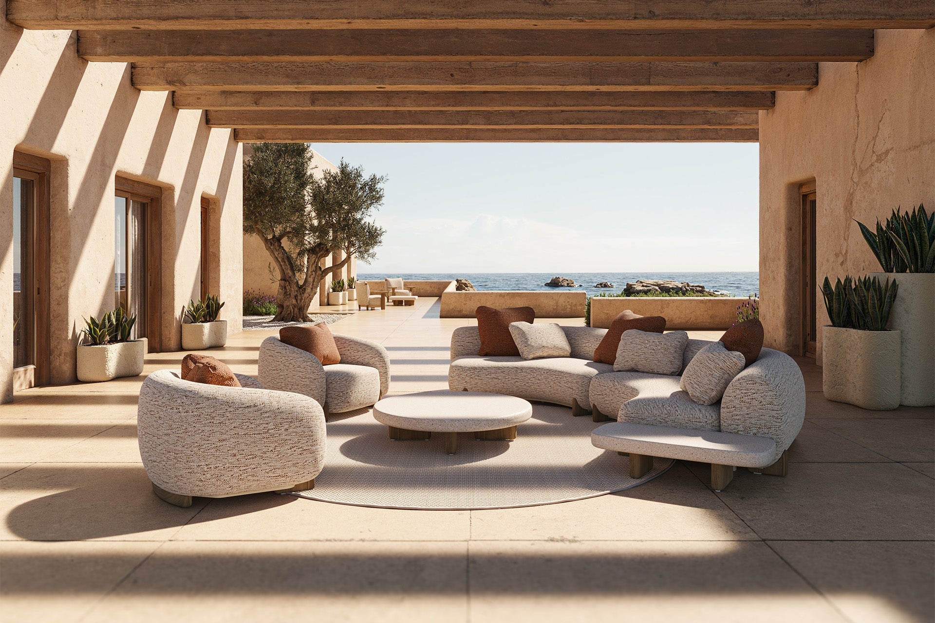Salon de Jardin Beige