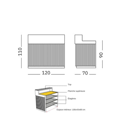 Bar Cordiale - Module Droit LED