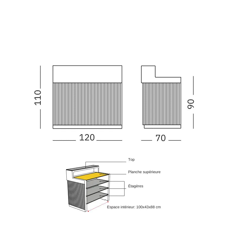 Bar Cordiale - Module Droit LED