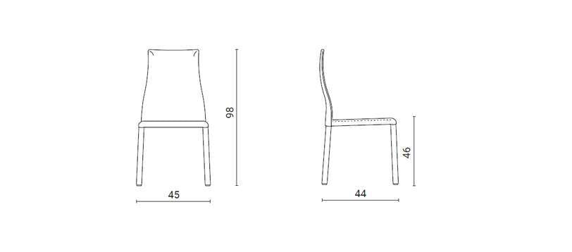 chaise cuir dossier haut
