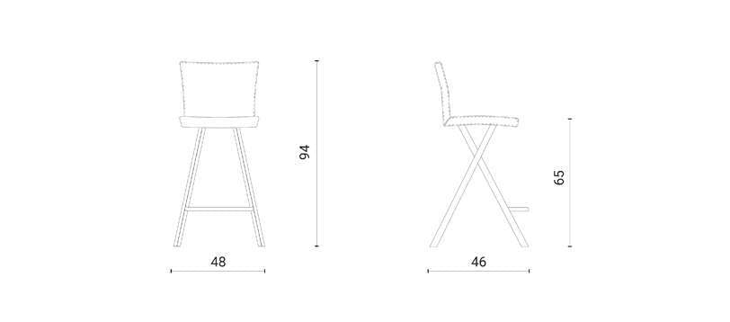 chaise haute cuir noir