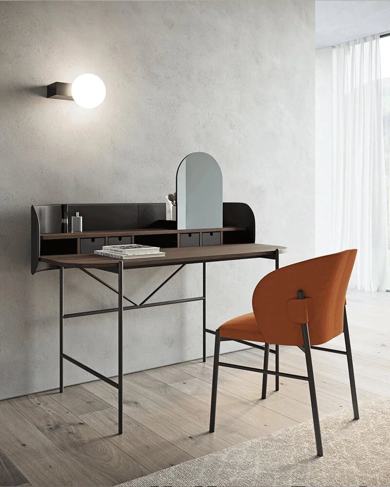 chaise design confortable cuir et metal 