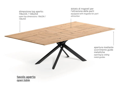 table à rallonge bois massif