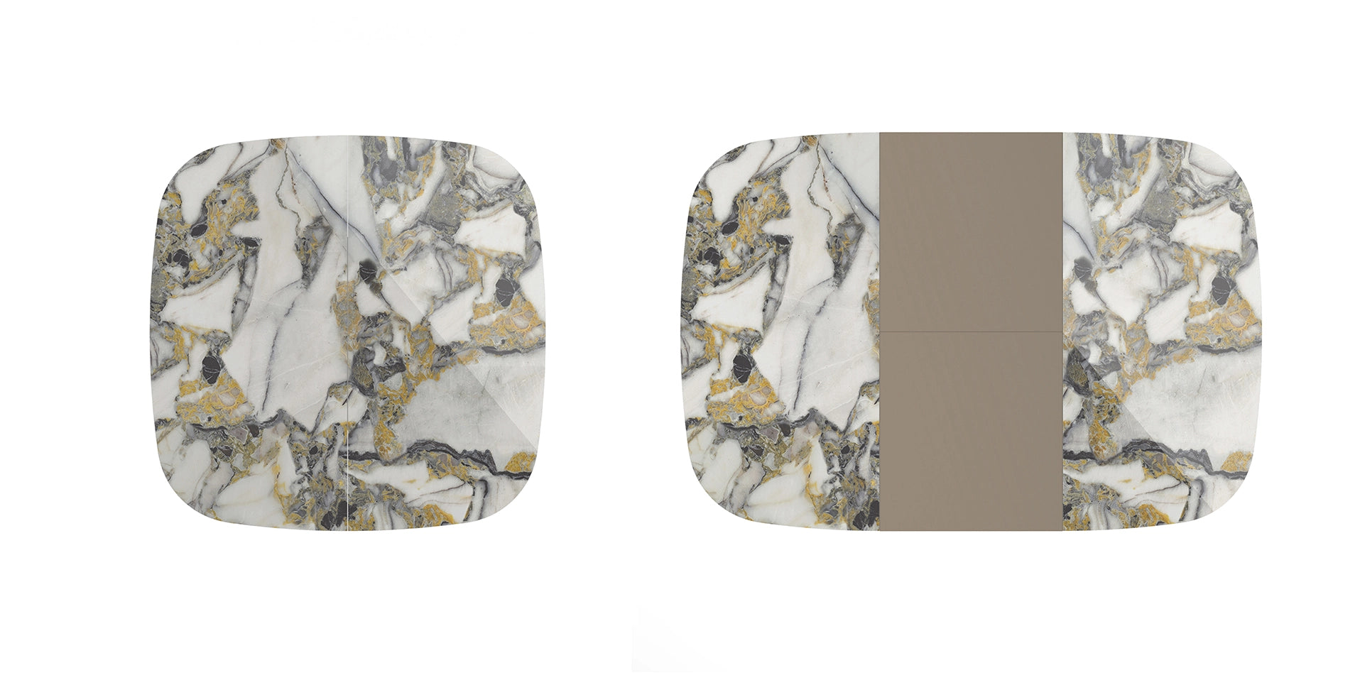 table carrée extensible avec pied central