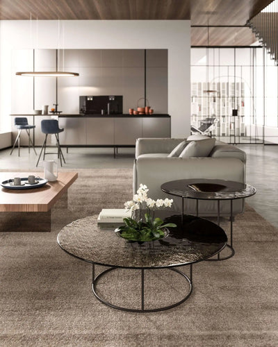 table basse ronde pied central metal