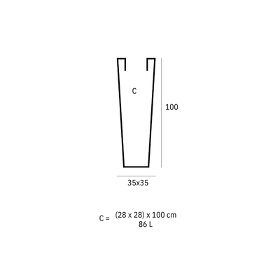 Pot - Cono Cuadrado Alto