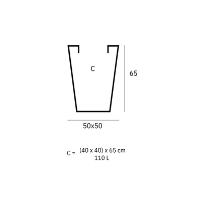 Pot - Cono Cuadrado Alto