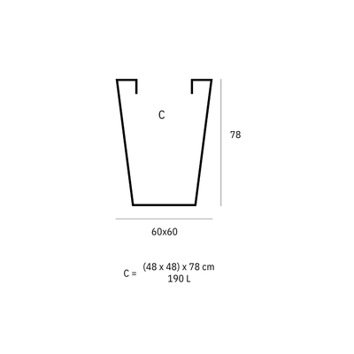 Pot - Cono Cuadrado Alto