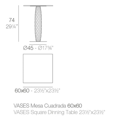 Table - Vases Carré