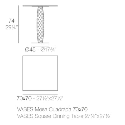 Table - Vases Carré