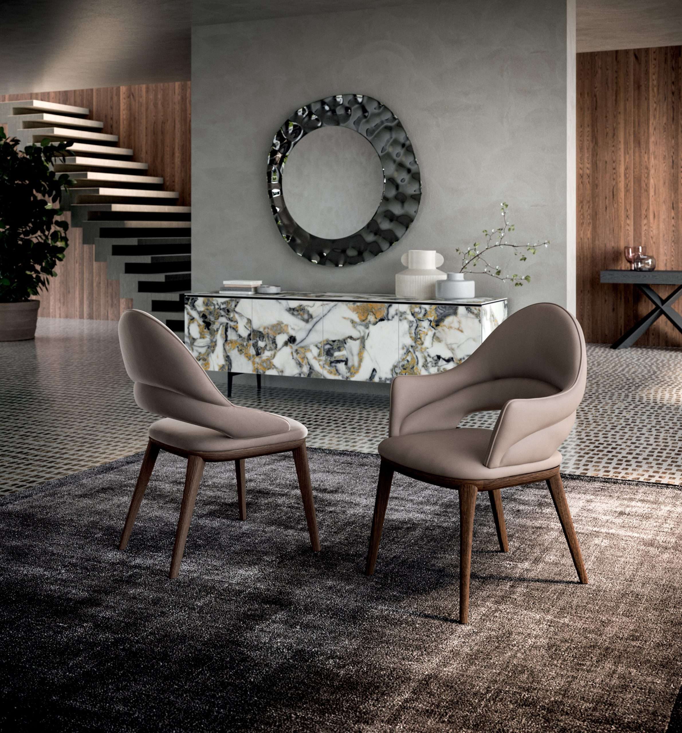 chaise coquille salon