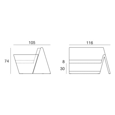Schéma de dimensions, Rest - Module Gauche
