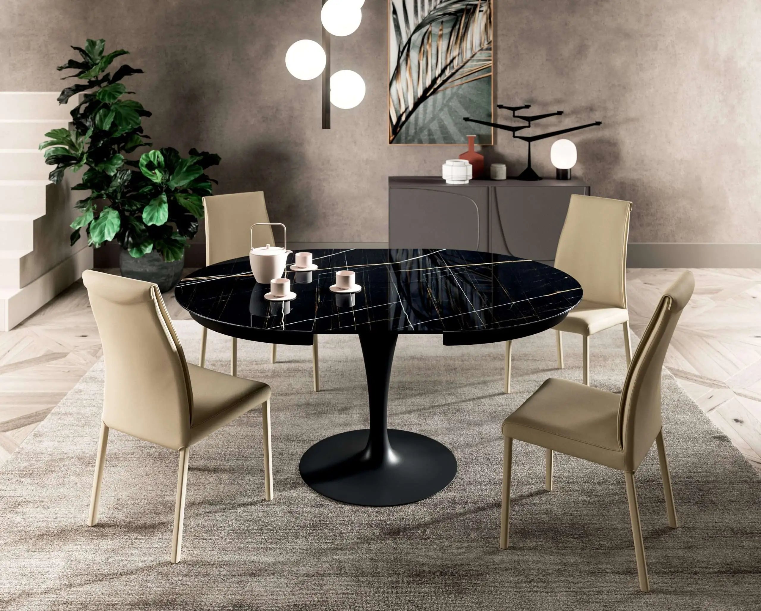 table design extensible pied central