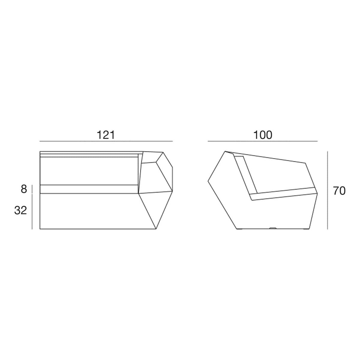 Schéma de dimensions, Faz Module Gauche