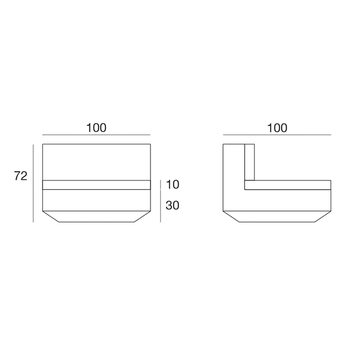 Collection Vela Module Central Taille 100x100x72 cm Vondom - 5