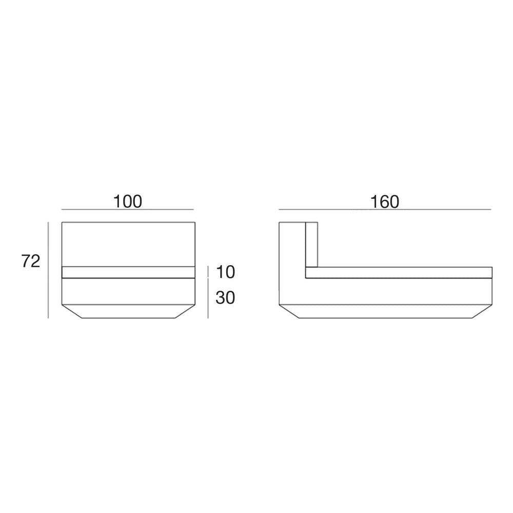 Esquema de dimensiones, Vela - Chaise longue