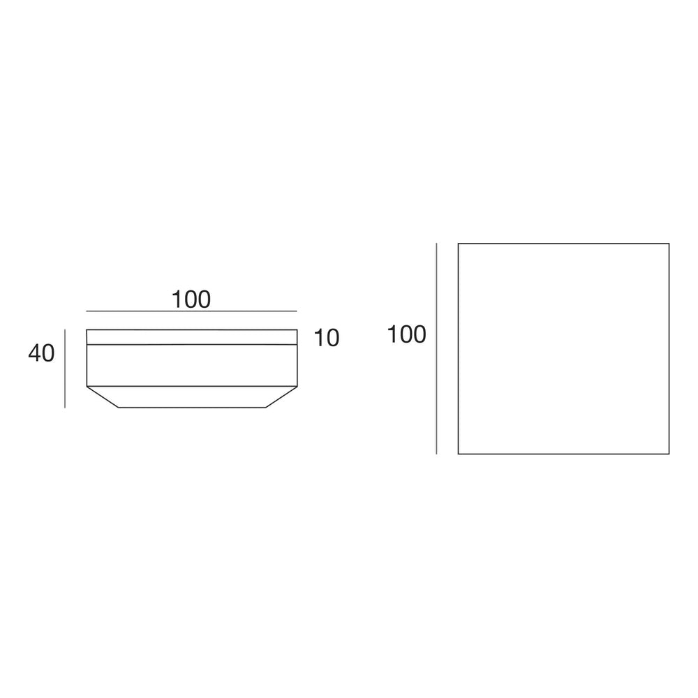 Schéma de dimensions, Pouf - Vela Quadratisch