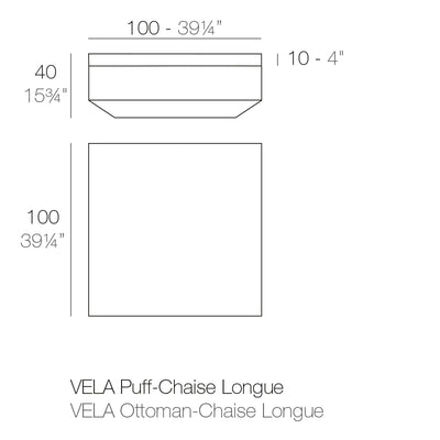Pouf - Vela Carré LED