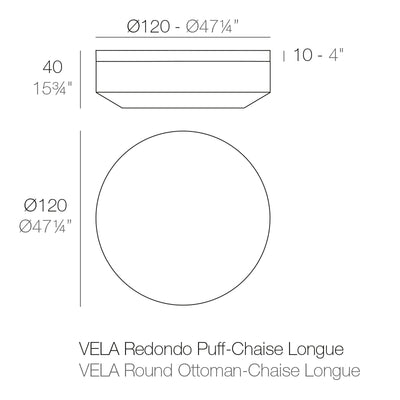 Pouf - Vela Rond LED