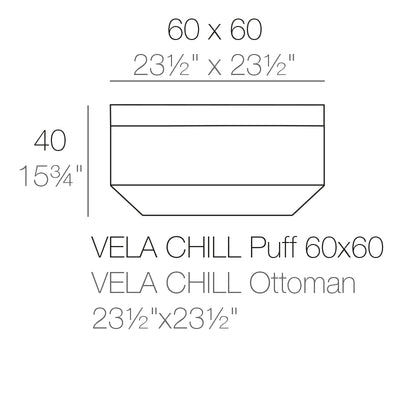 Pouf - Vela Carré LED