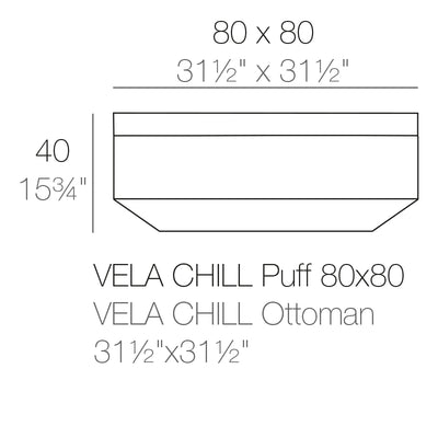Pouf - Vela Carré LED