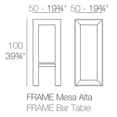 Table Haute - Frame Bar
