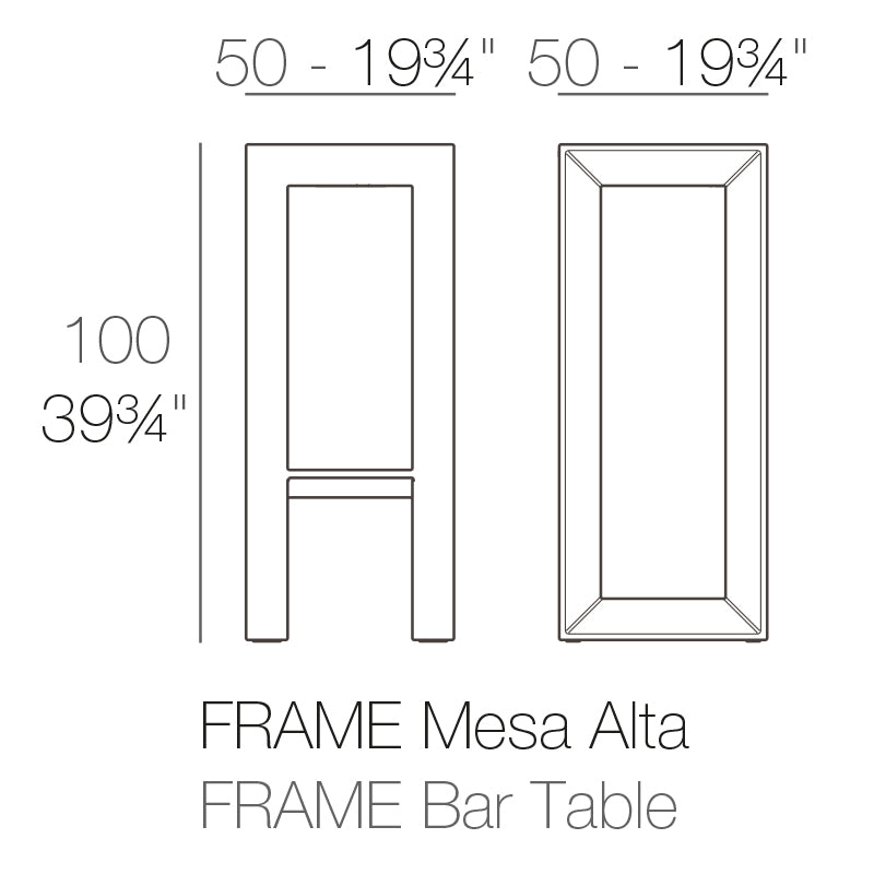 Table Haute - Frame Bar