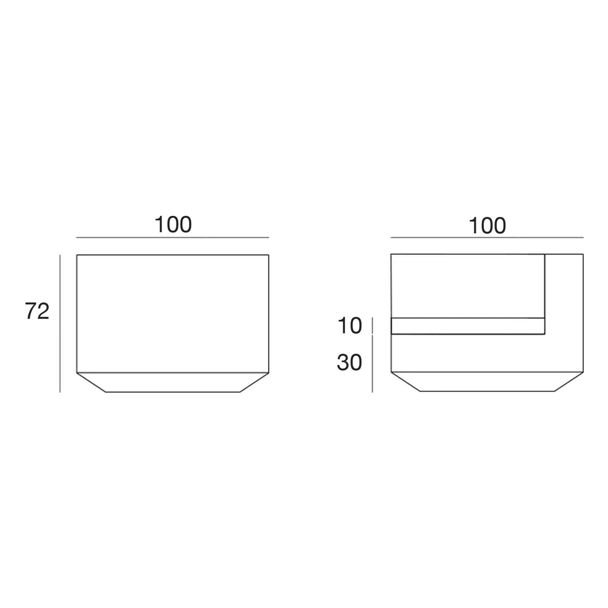 Collection Vela Module Gauche Taille 100x100x72 cm Vondom - 5