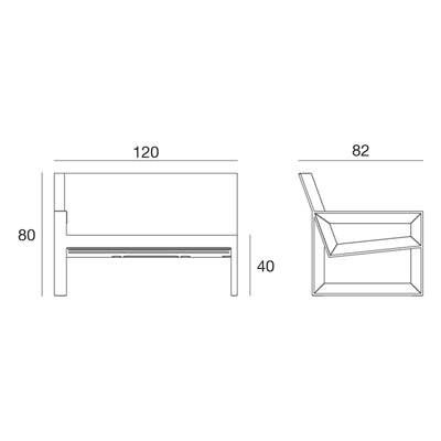 Schéma de dimensions, Frame - Module Droit