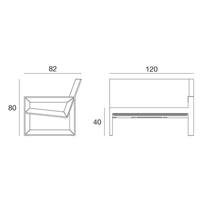 Schéma de dimensions, Frame - Module Gauche