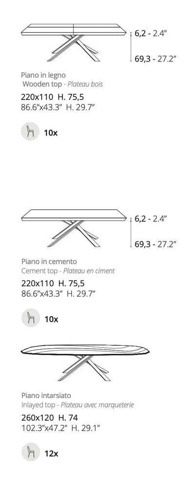 table ovale avec pied croisé métallique