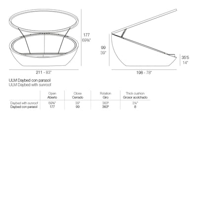 Daybed - ULM avec Auvent LED