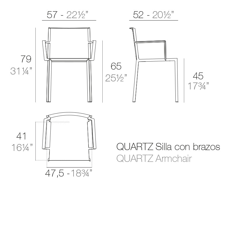 Chaise d'Extérieur - Quartz