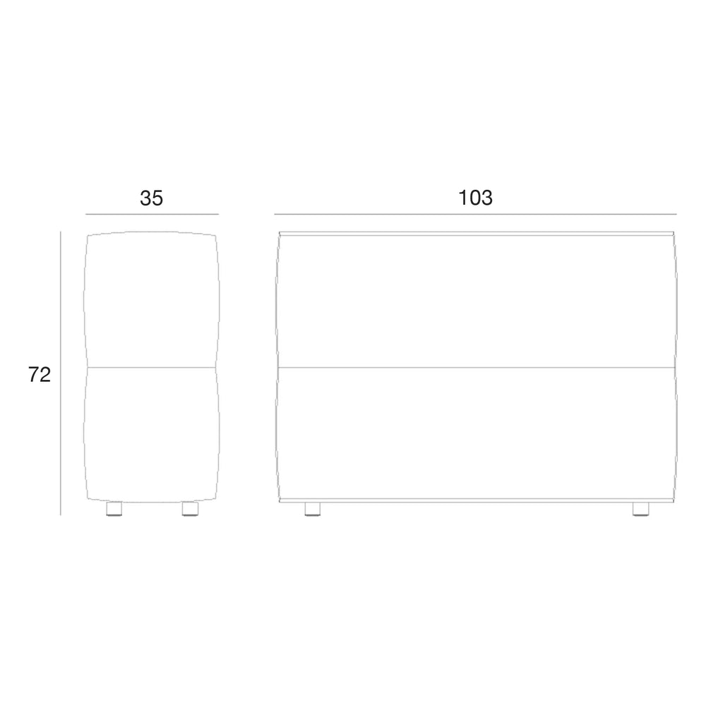 Schema delle dimensioni, Tablet - Modulo bracciolo destro