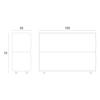 Schéma de dimensions, Tablet - Module Droit
