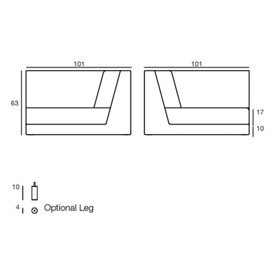 Schéma de dimensions, Pixel - Module Gauche