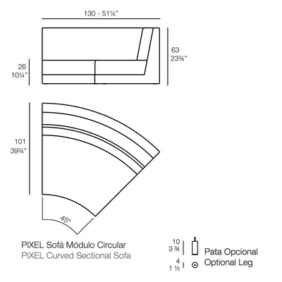 Pixel - Coin Incurvé