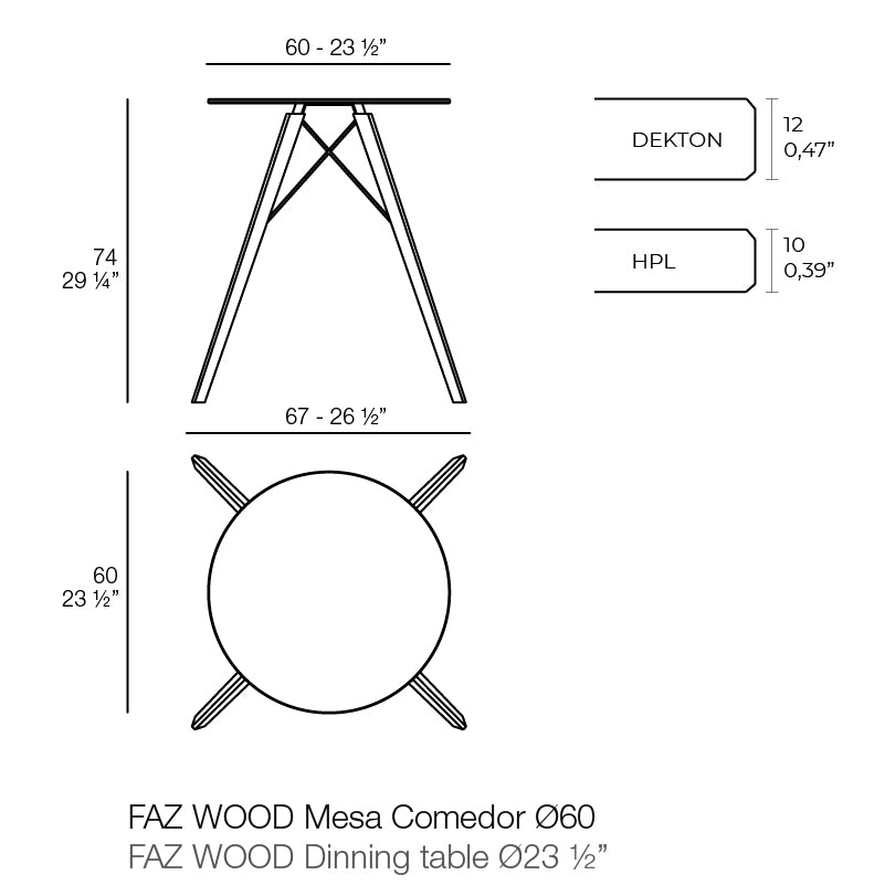 Table - Faz Wood Ronde