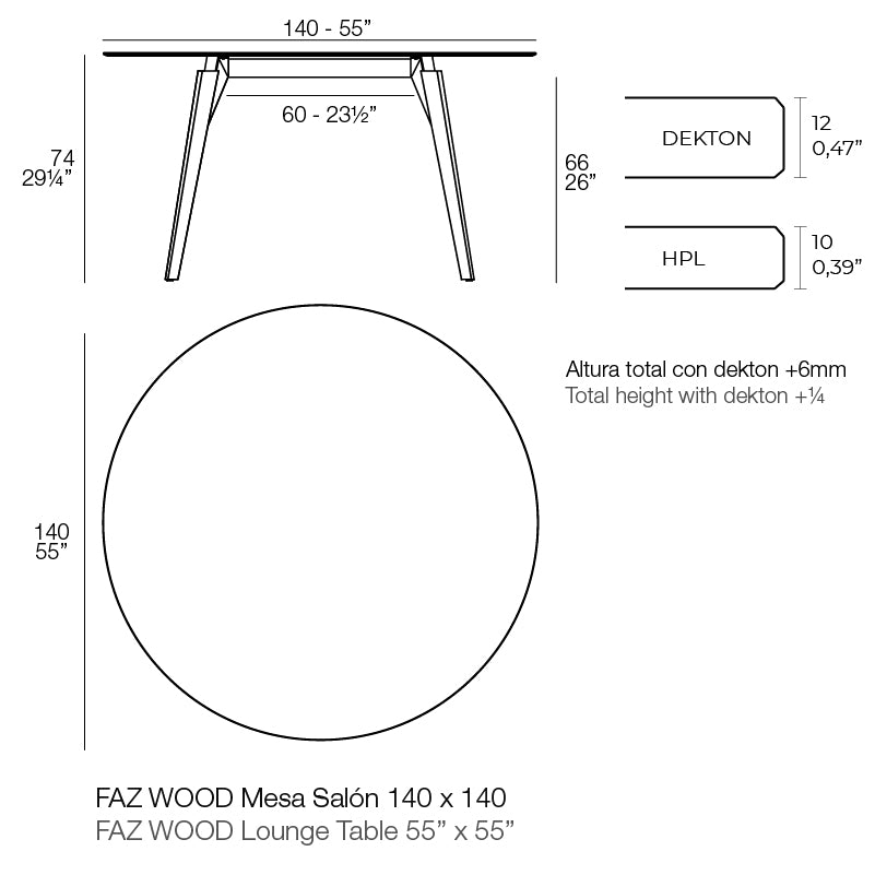 Table - Faz Wood Ronde