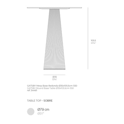 Table Haute - Gatsby Ronde