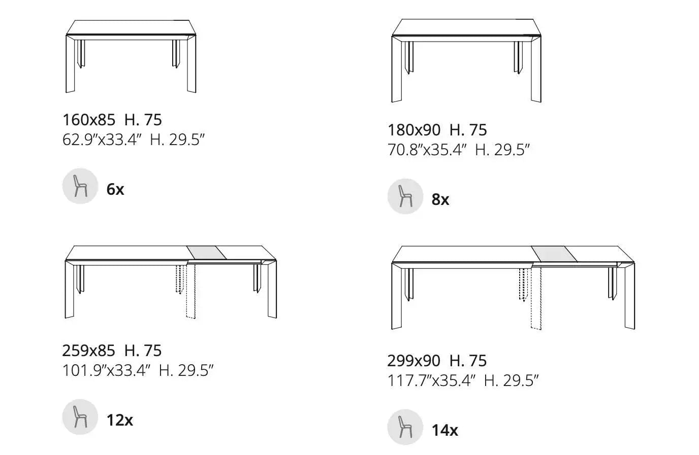 table rectangulaire extensible 12 personnes