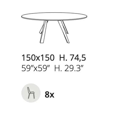 table ronde céramique noire