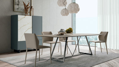 table de salle à manger en bois et métal 