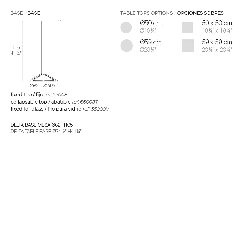Table Haute - Delta Carré