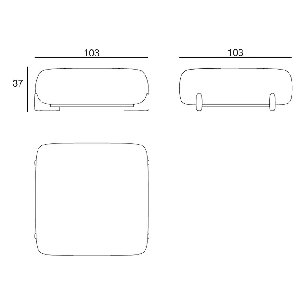 Schema delle dimensioni, Pouf - Milos