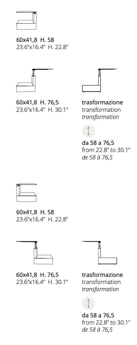 table d'appoint relevable